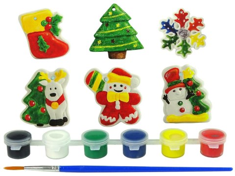 LEAN Toys Zestaw Odlewy Gipsowe Do Malowania Farby Święta Choinka Bałwan LEAN Toys Zestaw Odlewy Gipsowe Do Malowania Farby Święta Choinka Bałwan