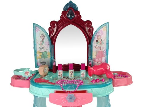LEAN Toys Zestaw Piękności Toaletka z Lustrem Światła Dźwięk Biżuteria Ciemny Róż LEAN Toys Zestaw Piękności Toaletka z Lustrem Światła Dźwięk Biżuteria Ciemny Róż