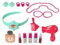 LEAN Toys Zestaw Piękności Toaletka z Lustrem Światła Dźwięk Biżuteria Ciemny Róż