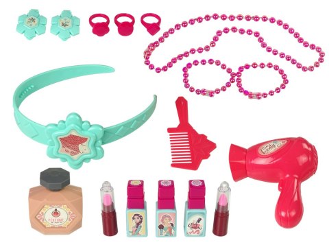 LEAN Toys Zestaw Piękności Toaletka z Lustrem Światła Dźwięk Biżuteria Ciemny Róż LEAN Toys Zestaw Piękności Toaletka z Lustrem Światła Dźwięk Biżuteria Ciemny Róż