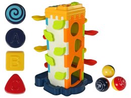 LEAN Toys Zjeżdżalnia Piłeczek Blok Edukacyjny Sorter z Pianinkiem