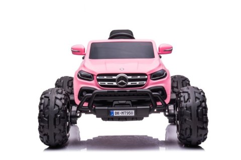 LEAN CARS Auto na Akumulator Mercedes DK-MT950 4x4 Jasny Róż LEAN CARS Auto na Akumulator Mercedes DK-MT950 4x4 Jasny Róż