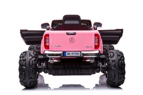 LEAN CARS Auto na Akumulator Mercedes DK-MT950 4x4 Jasny Róż LEAN CARS Auto na Akumulator Mercedes DK-MT950 4x4 Jasny Róż