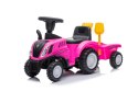 LEAN CARS Jeździk Traktor New Holland 658T Różowy
