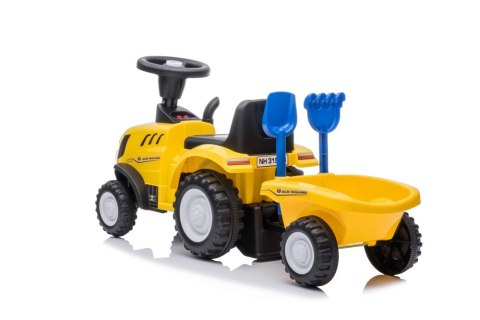 LEAN CARS Jeździk Traktor New Holland 658T Żółty