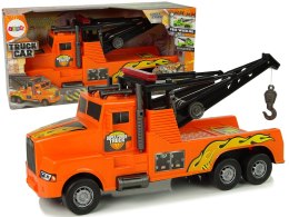 LEAN Toys Auto Ciężarówka Holownik Pomoc Drogowa 1:10 Lina Pomarańczowa