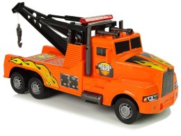 LEAN Toys Auto Ciężarówka Holownik Pomoc Drogowa 1:10 Lina Pomarańczowa