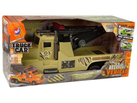 LEAN Toys Auto Ciężarówka Holownik Pomoc Drogowa 1:10 Lina Wojskowy Brązowy LEAN Toys Auto Ciężarówka Holownik Pomoc Drogowa 1:10 Lina Wojskowy Brązowy