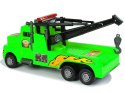 LEAN Toys Auto Ciężarówka Holownik Pomoc Drogowa 1:10 Lina Zielona