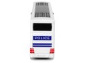 LEAN Toys Autobus Policyjny Dwupiętrowy Biały z Naciągiem Dźwięk
