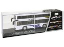 LEAN Toys Autobus Policyjny Dwupiętrowy Biały z Naciągiem Dźwięk
