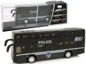 LEAN Toys Autobus Policyjny Dwupiętrowy Czarny z Napędem Frykcyjnym