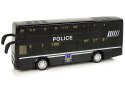 LEAN Toys Autobus Policyjny Dwupiętrowy Czarny z Napędem Frykcyjnym