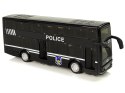 LEAN Toys Autobus Policyjny Dwupiętrowy Czarny z Napędem Frykcyjnym