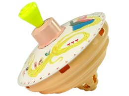 LEAN Toys Bączek Do Kręcenia Zabawka Roszpunka Żółty Metalowy