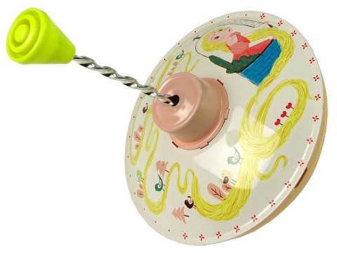 LEAN Toys Bączek Do Kręcenia Zabawka Roszpunka Żółty Metalowy LEAN Toys Bączek Do Kręcenia Zabawka Roszpunka Żółty Metalowy