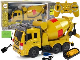 LEAN Toys Betoniarka Zdalnie Sterowana 2,4G Obrotowa Gruszka 1:20 Akcesoria