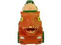 LEAN Toys Ciężarówka Betoniarka Dinozaur do Rozkręcania Pomarańczowy Akcesoria