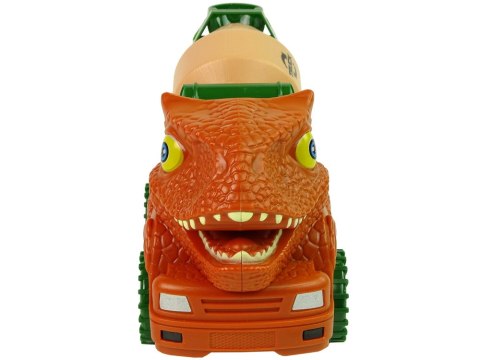 LEAN Toys Ciężarówka Betoniarka Dinozaur do Rozkręcania Pomarańczowy Akcesoria LEAN Toys Ciężarówka Betoniarka Dinozaur do Rozkręcania Pomarańczowy Akcesoria