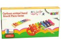 LEAN Toys Cymbałki Dzwonki Drewniane Kolorowe 8 Tonów Pałeczki