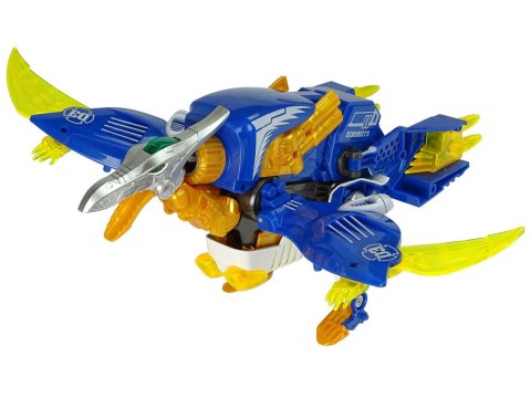 LEAN Toys Dinobots 2w1 Dinozaur Pistolet na Strzałki Niebieski Pterosaur Tarcza LEAN Toys Dinobots 2w1 Dinozaur Pistolet na Strzałki Niebieski Pterosaur Tarcza