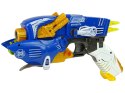 LEAN Toys Dinobots 2w1 Dinozaur Pistolet na Strzałki Niebieski Pterosaur Tarcza