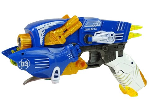LEAN Toys Dinobots 2w1 Dinozaur Pistolet na Strzałki Niebieski Pterosaur Tarcza LEAN Toys Dinobots 2w1 Dinozaur Pistolet na Strzałki Niebieski Pterosaur Tarcza