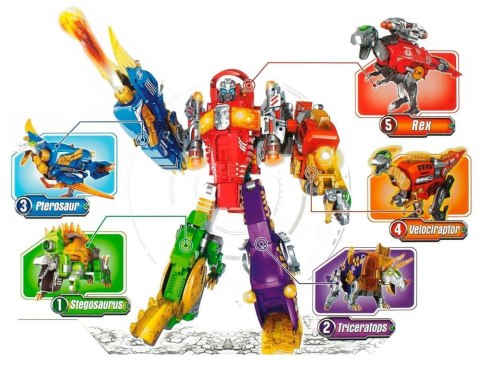 LEAN Toys Dinobots 2w1 Dinozaur Pistolet na Strzałki Niebieski Pterosaur Tarcza LEAN Toys Dinobots 2w1 Dinozaur Pistolet na Strzałki Niebieski Pterosaur Tarcza