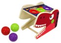 LEAN Toys Dinozaur Wbijak Cymbałki 2w1 Drewniany Czerwony