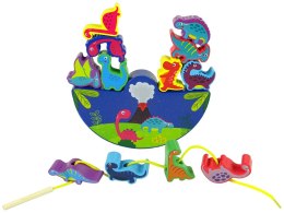 LEAN Toys Drewniana Gra Dinosaur Balance Game Dinozaury Zręcznościowa