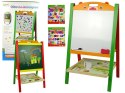 LEAN Toys Drewniana Tablica 2w1 Magnesy Pisak Liczby Działania Słowa