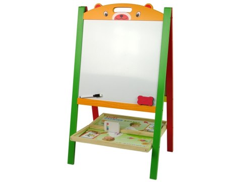LEAN Toys Drewniana Tablica 2w1 Magnesy Pisak Liczby Działania Słowa LEAN Toys Drewniana Tablica 2w1 Magnesy Pisak Liczby Działania Słowa