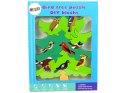 LEAN Toys Drewniane Drzewo Ptaki Leśne DIY Klocki Drewniane Puzzle Trójwymiarowa