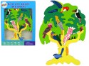 LEAN Toys Drewniane Drzewo Ptaki Papugi DIY Klocki Drewniane Puzzle