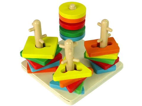 LEAN Toys Drewniane Klocki Układanka Zręcznościowa Edukacyjna Sorter Kształty LEAN Toys Drewniane Klocki Układanka Zręcznościowa Edukacyjna Sorter Kształty