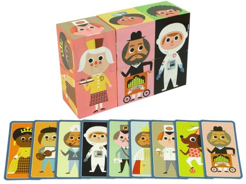 LEAN Toys Drewniane Klocki Ułóż Postacie 6 Części Puzzle Kolorowe LEAN Toys Drewniane Klocki Ułóż Postacie 6 Części Puzzle Kolorowe