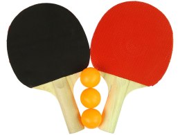 LEAN Toys Drewniane Paletki Do Ping Ponga 3 Piłki Pokrowiec