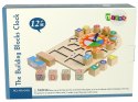 LEAN Toys Drewniany Edukacyjny Zegar Sorter Klocki Kolorowe Liczby