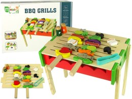 LEAN Toys Drewniany Grill Akcesoria Barbecue Szaszłyki Grillowanie Pieczenie