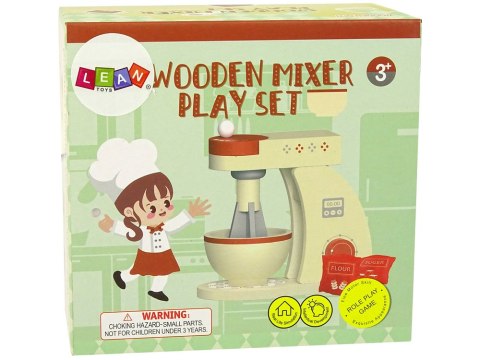 LEAN Toys Drewniany Robot Kuchenny Mikser Akcesoria Kuchnia Dzieci LEAN Toys Drewniany Robot Kuchenny Mikser Akcesoria Kuchnia Dzieci