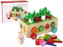 LEAN Toys Drewniany Sorter Pole Marchewek Owoce Dla Dzieci