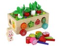 LEAN Toys Drewniany Sorter Pole Marchewek Owoce Dla Dzieci