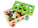 LEAN Toys Drewniany Sorter Pole Marchewek Owoce Dla Dzieci