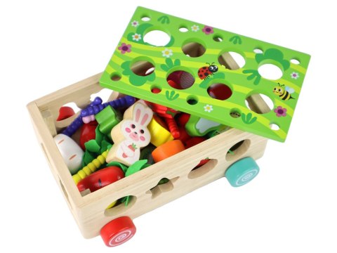 LEAN Toys Drewniany Sorter Pole Marchewek Owoce Dla Dzieci LEAN Toys Drewniany Sorter Pole Marchewek Owoce Dla Dzieci