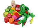 LEAN Toys Drewniany Sorter Pole Marchewek Owoce Dla Dzieci