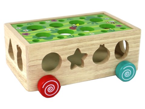 LEAN Toys Drewniany Sorter Pole Marchewek Owoce Dla Dzieci LEAN Toys Drewniany Sorter Pole Marchewek Owoce Dla Dzieci