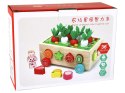 LEAN Toys Drewniany Sorter Pole Marchewek Owoce Dla Dzieci