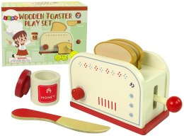 LEAN Toys Drewniany Toster Akcesoria Śniadanie Kuchnia Dzieci