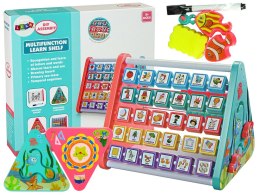 LEAN Toys Edukacyjna Półka Trójkąt Liczydło Litery Przedmioty Zwierzęta