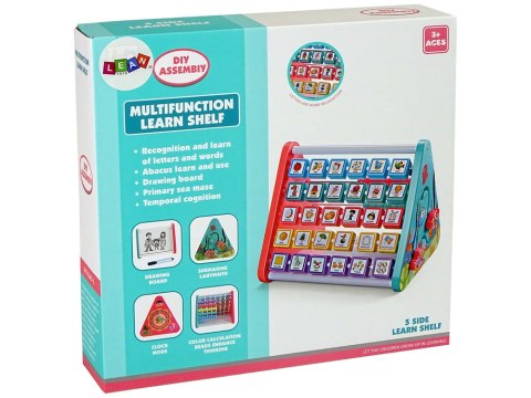 LEAN Toys Edukacyjna Półka Trójkąt Liczydło Litery Przedmioty Zwierzęta LEAN Toys Edukacyjna Półka Trójkąt Liczydło Litery Przedmioty Zwierzęta